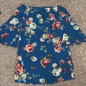 off the shoulder above knee length dress